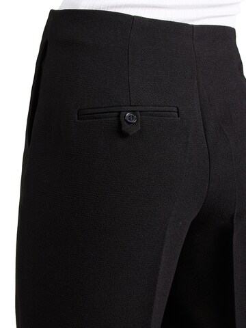 JDY Regular Trousers with creases 'JDYLOREEN' in Black