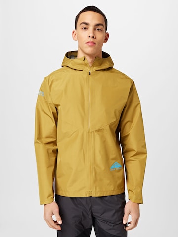 NIKE Athletic Jacket in Yellow: front