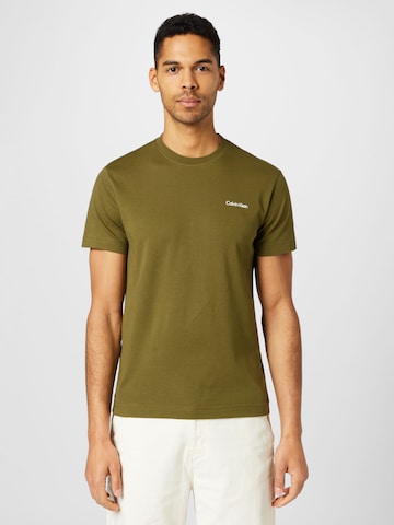 T-Shirt Calvin Klein en vert : devant