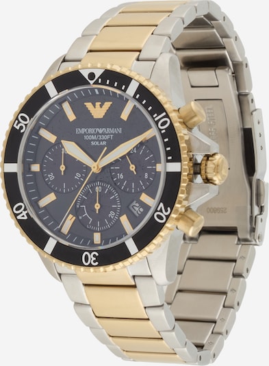 Emporio Armani Analoginen kello 'World Explorer' koossa One Size värissä kulta / musta / hopea, Tuotenäkymä
