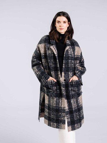 FREAKY NATION Winter Coat 'Check Girl' in Blue: front