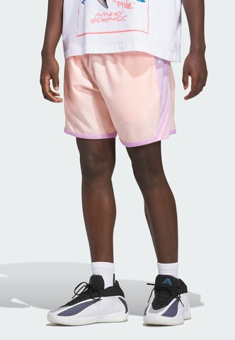 Loosefit Pantaloni sportivi 'Anthony Edwards Crazy Lite' di ADIDAS PERFORMANCE in rosa: frontale