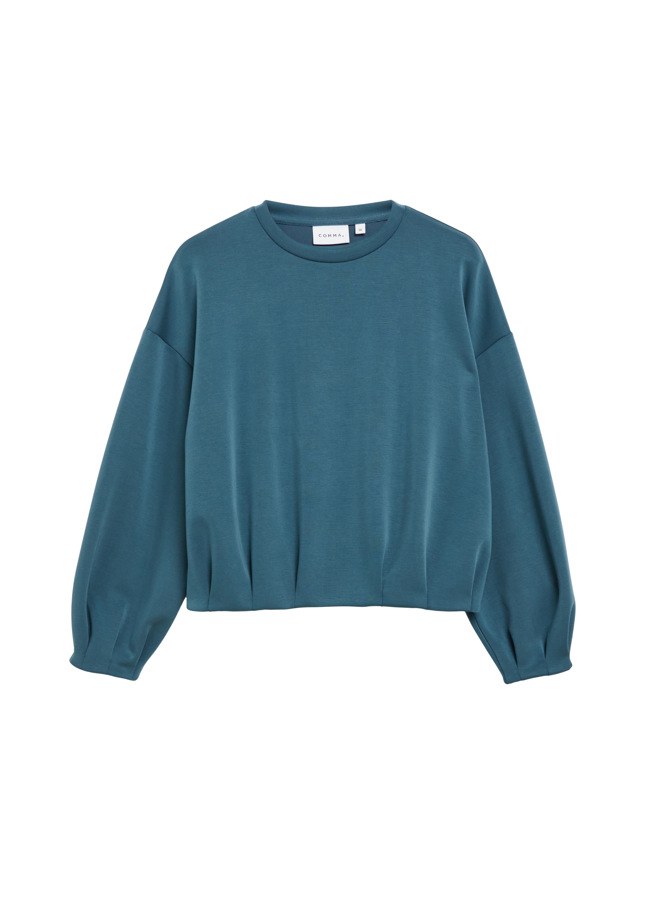 Sweat-shirt COMMA en vert : devant