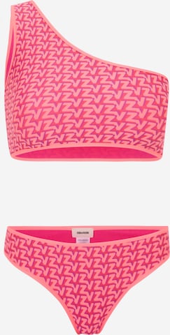 Zadig & Voltaire - Top de bikini en rosa: frente