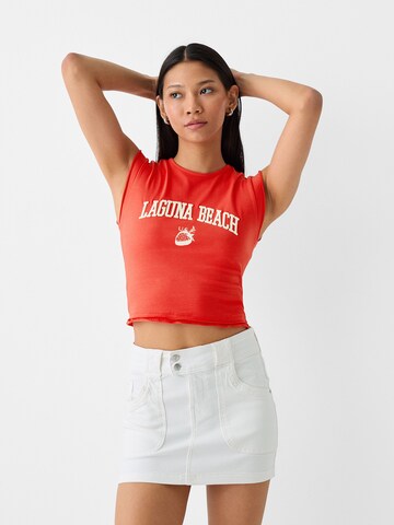 Haut Bershka en rouge