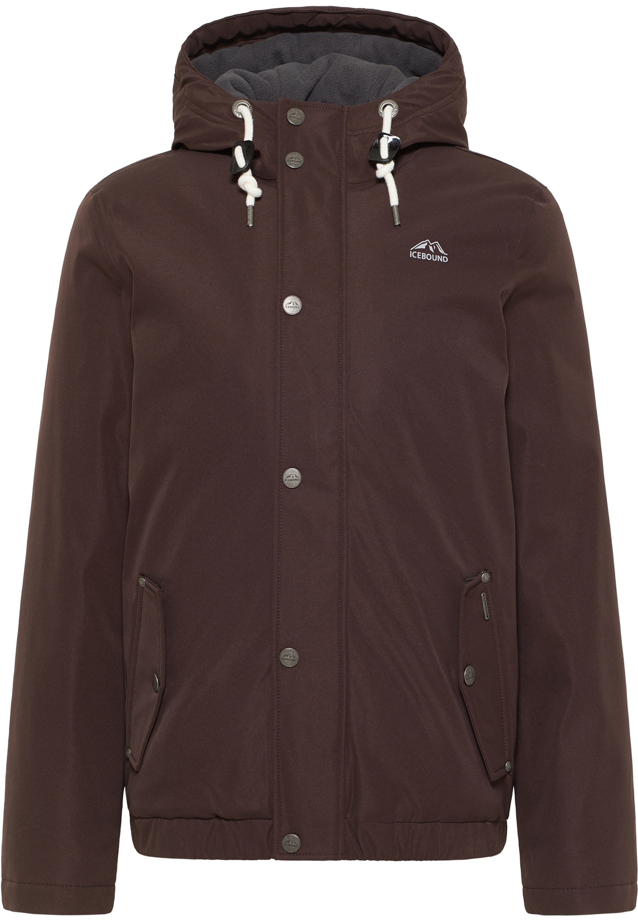 ICEBOUND Funkčná bunda - Hnedá: predná strana