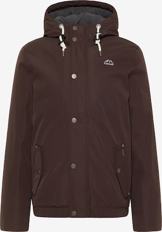 Veste fonctionnelle ICEBOUND en marron : devant