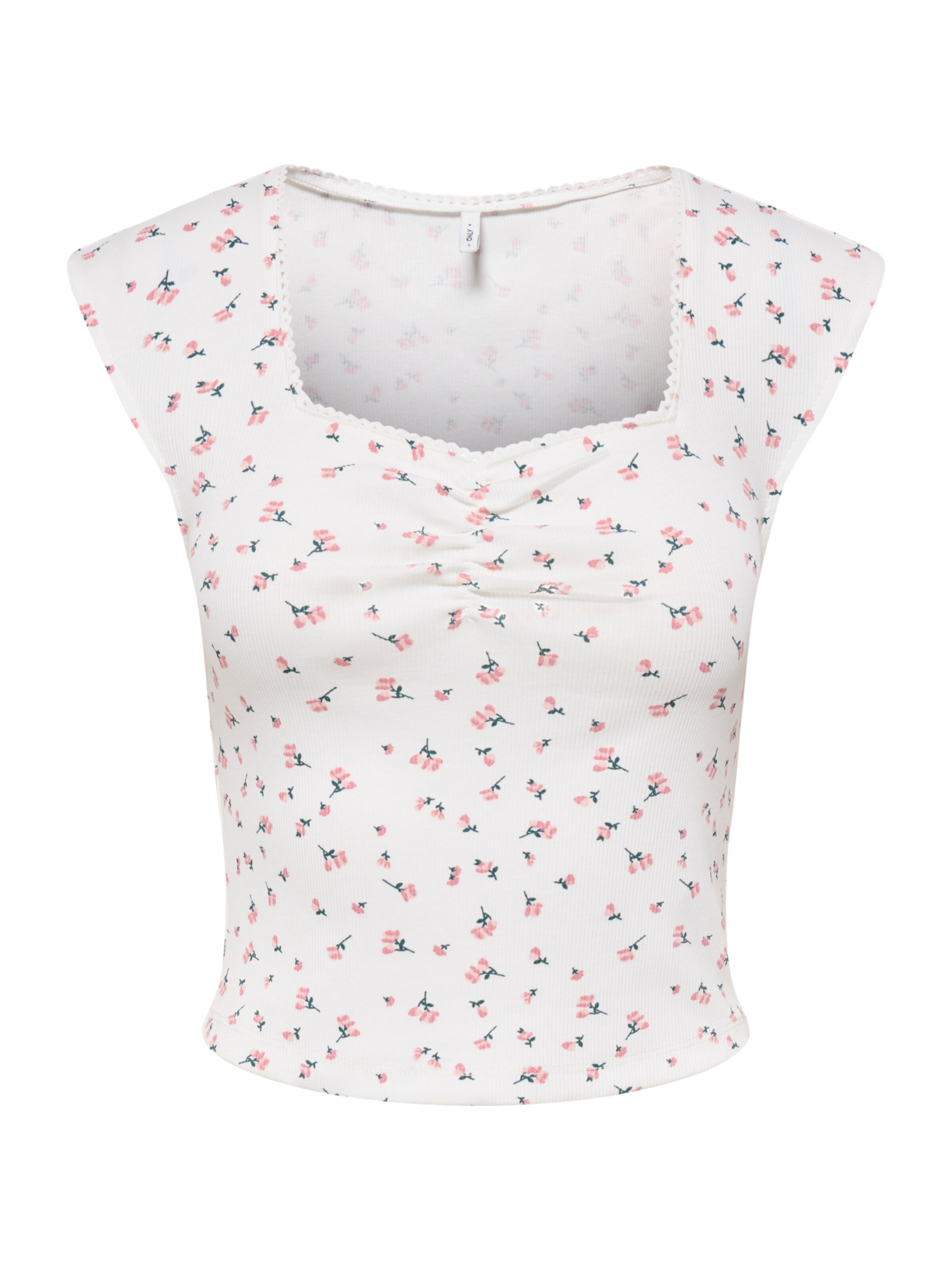 Top 'ONLFENJA' di ONLY in bianco: frontale