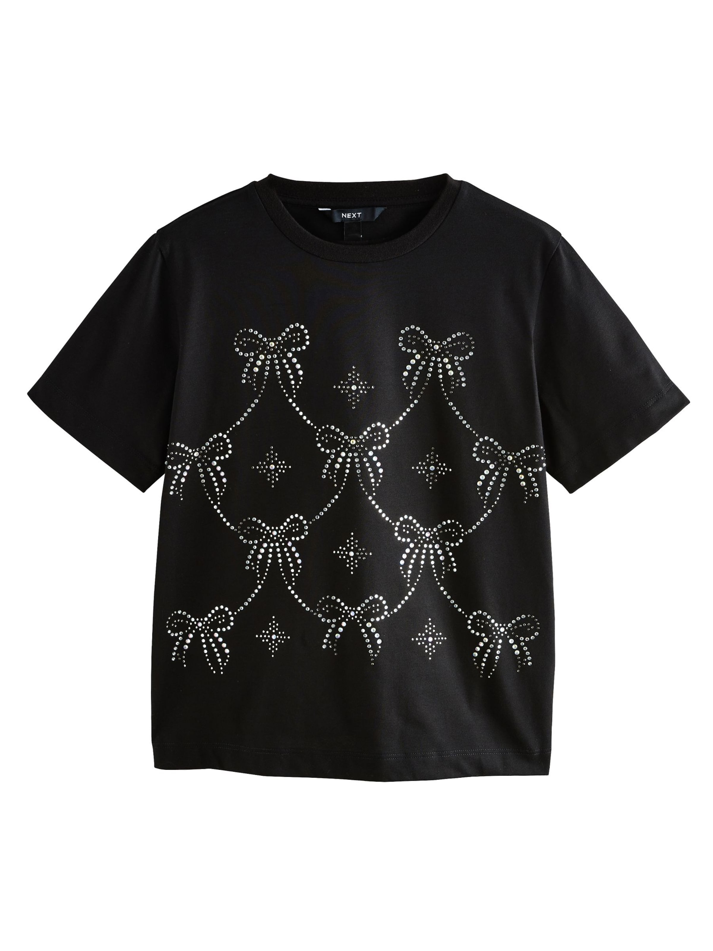 Tricou de la Next pe negru: față