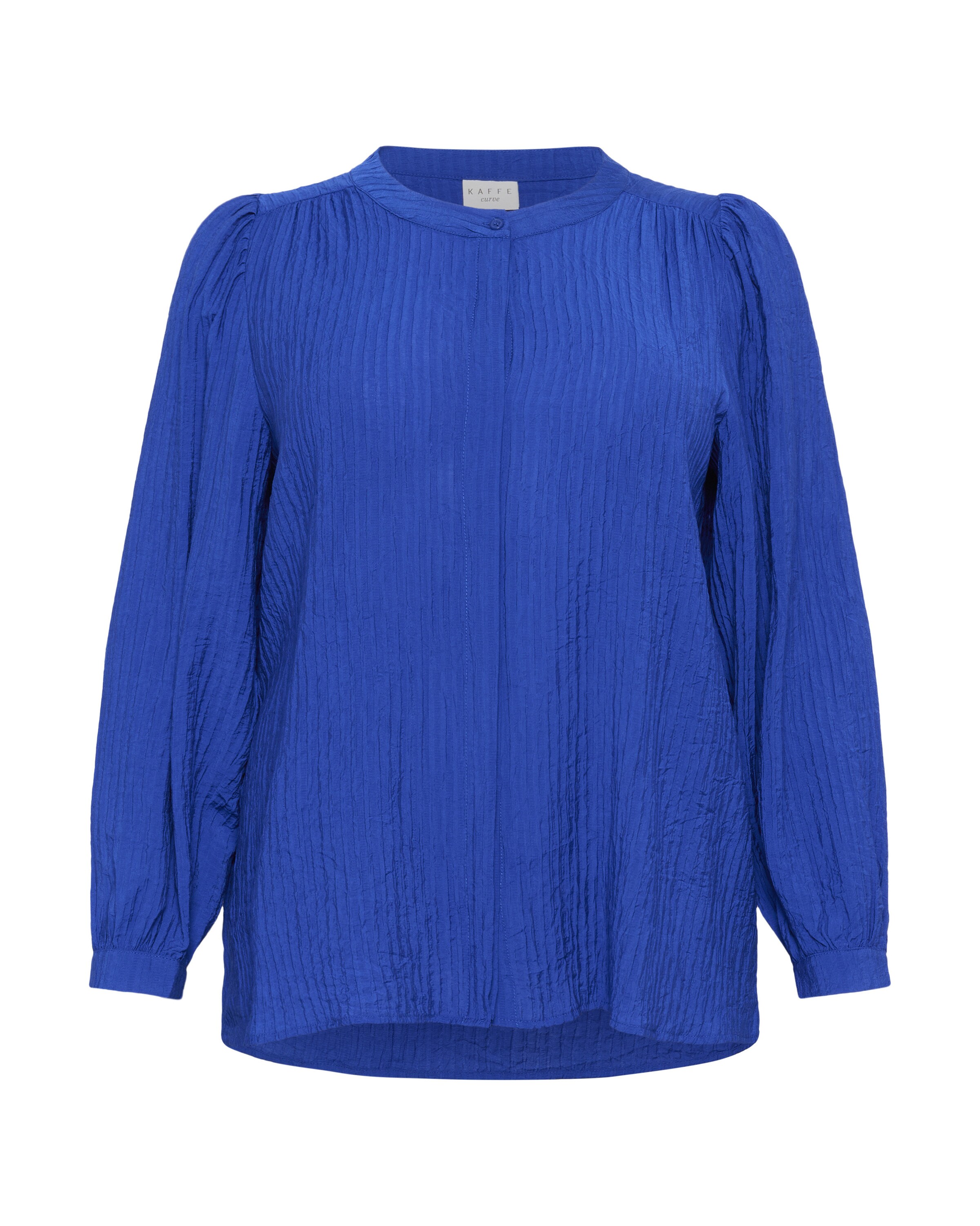 KAFFE CURVE Blouse 'Lisana' in Blauw: voorkant