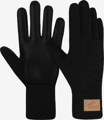 Gants 'Leanyer' normani en noir : devant