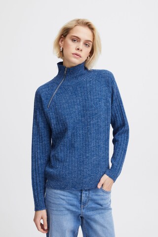ICHI Pullover 'Novo' in Blau: Vorderseite