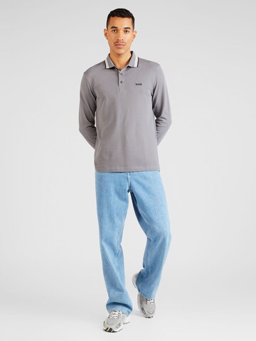 BOSS Poloshirt 'Plisy' in Grau