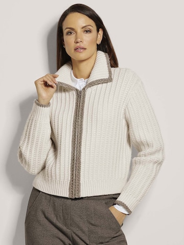 Cardigan MADELEINE en blanc : devant