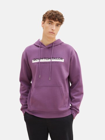 Sweat-shirt TOM TAILOR DENIM en violet : devant