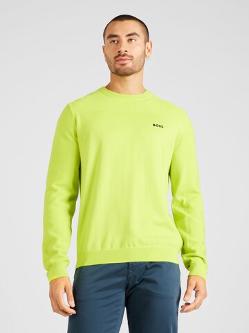 BOSS Sweater 'Momentum' in Green: front