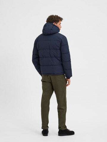 SELECTED HOMME Winter Jacket 'Harry' in Blue