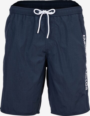 Emporio Armani Board Shorts in Blue: front