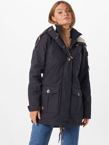 Ragwear Between-Seasons Coat 'Jane' in Blue: front