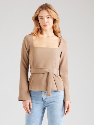 millane Shirts 'Bell Sleeve' i brun: forside