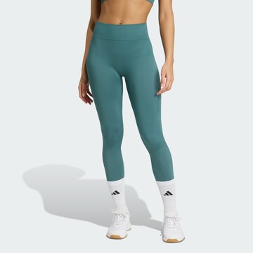 ADIDAS PERFORMANCE Skinny Sporthose 'Essentials' in Grün: Vorderseite