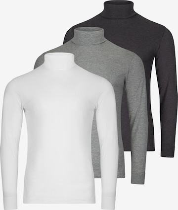 Ragman Shirt 'Basic' in Silver: front