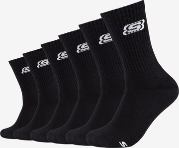 SKECHERS Athletic Socks 'Cushioned' in Black: front