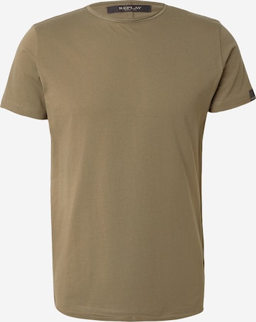 T-Shirt REPLAY en vert : devant