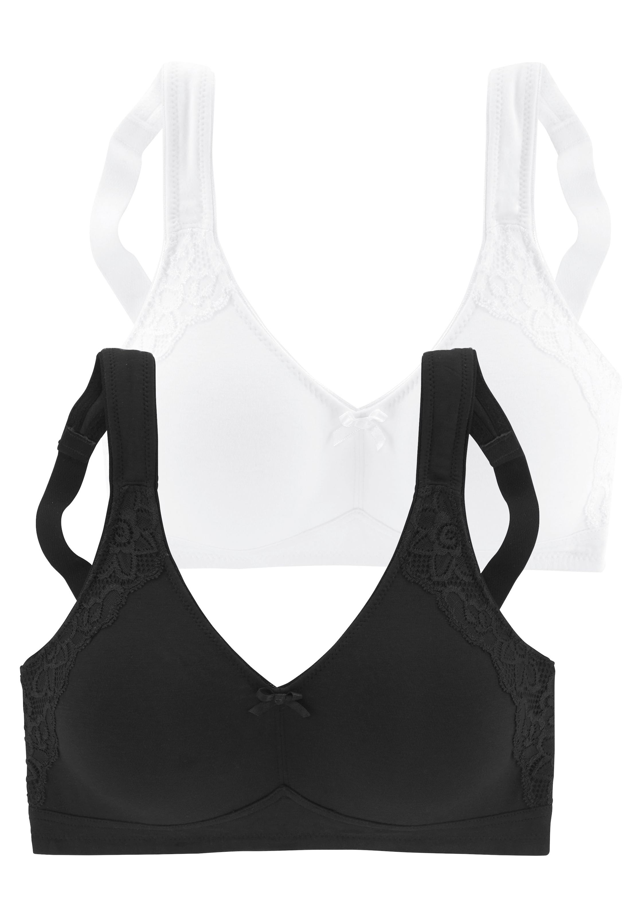 PETITE FLEUR Bralette Bra in Black: front