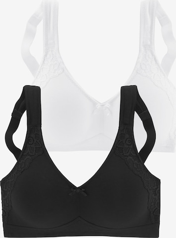 Soutien-gorge PETITE FLEUR en noir : devant