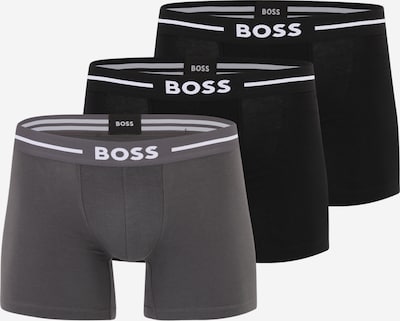BOSS Orange Boxershorts in grau / schwarz / weiß, Produktansicht