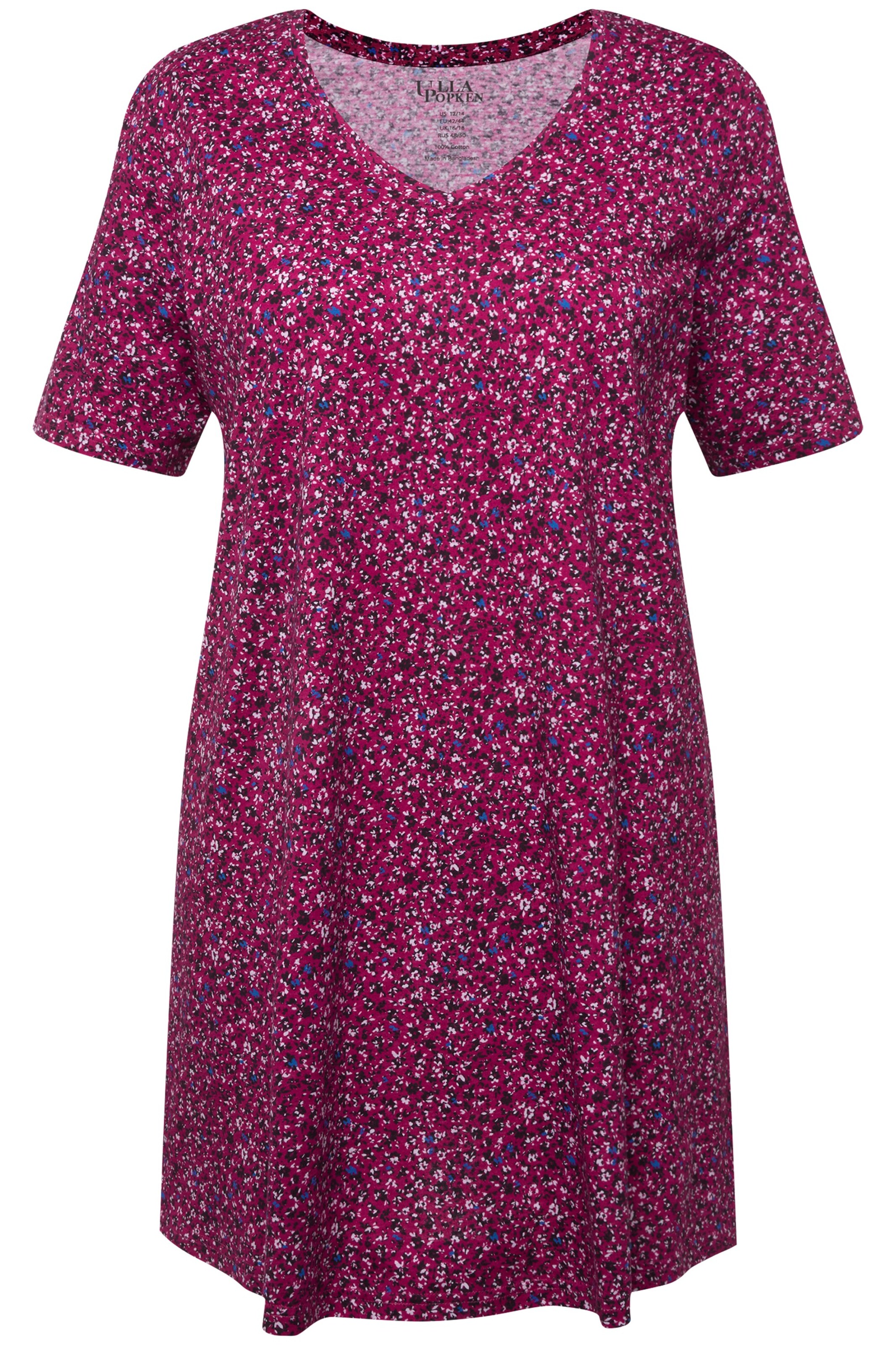 T-shirt Ulla Popken en rose : devant