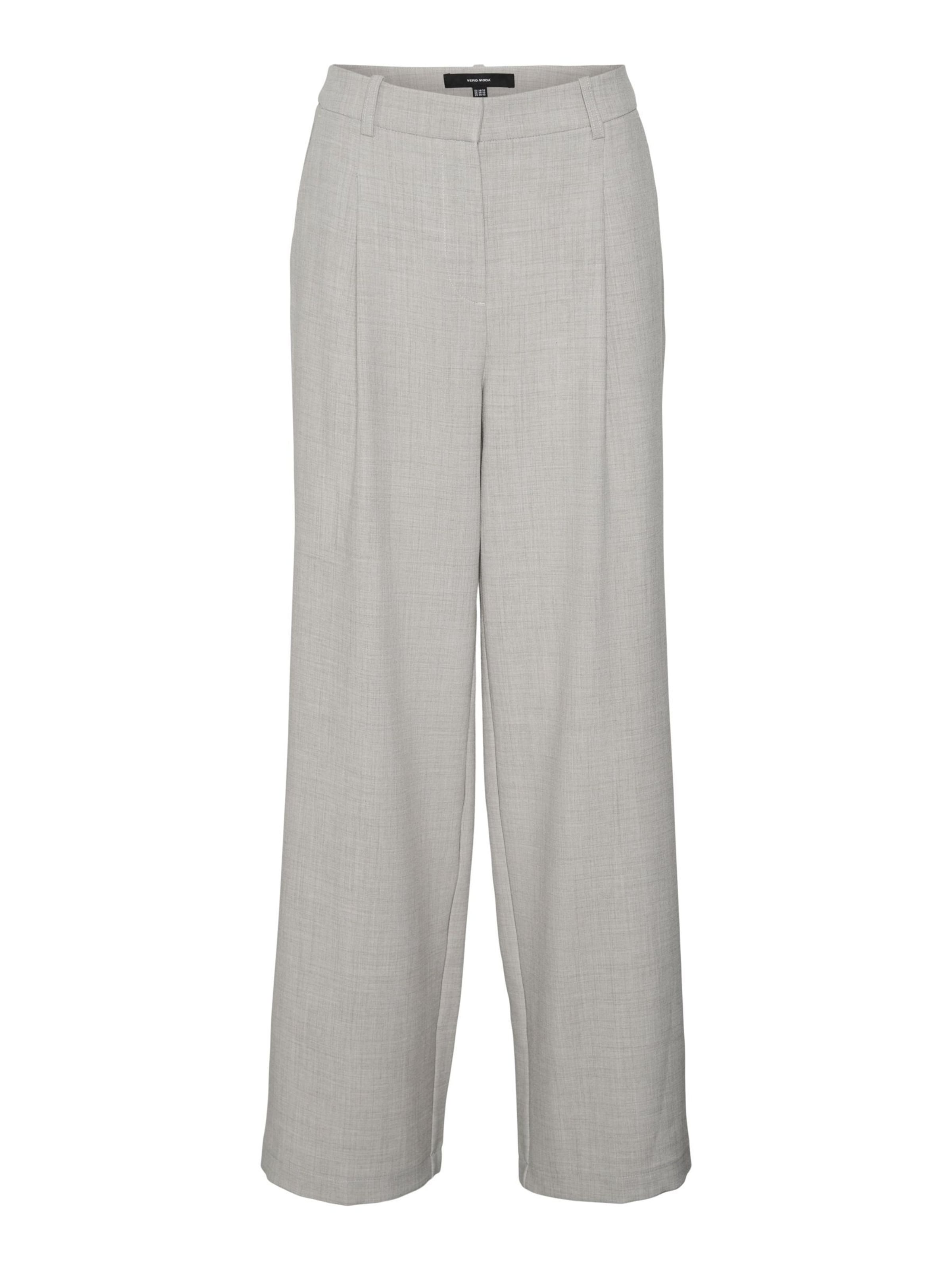 VERO MODA - Pierna ancha Pantalón plisado 'VMCassidy' en gris: frente