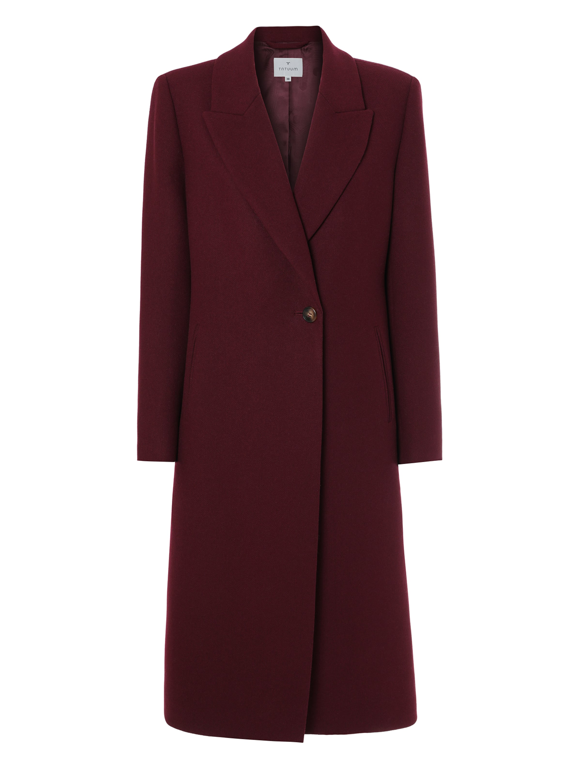 TATUUM Between-seasons coat in Red: front