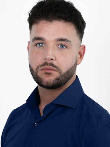 Vercate - Regular Fit Camisa clássica 'No. 27' em azul