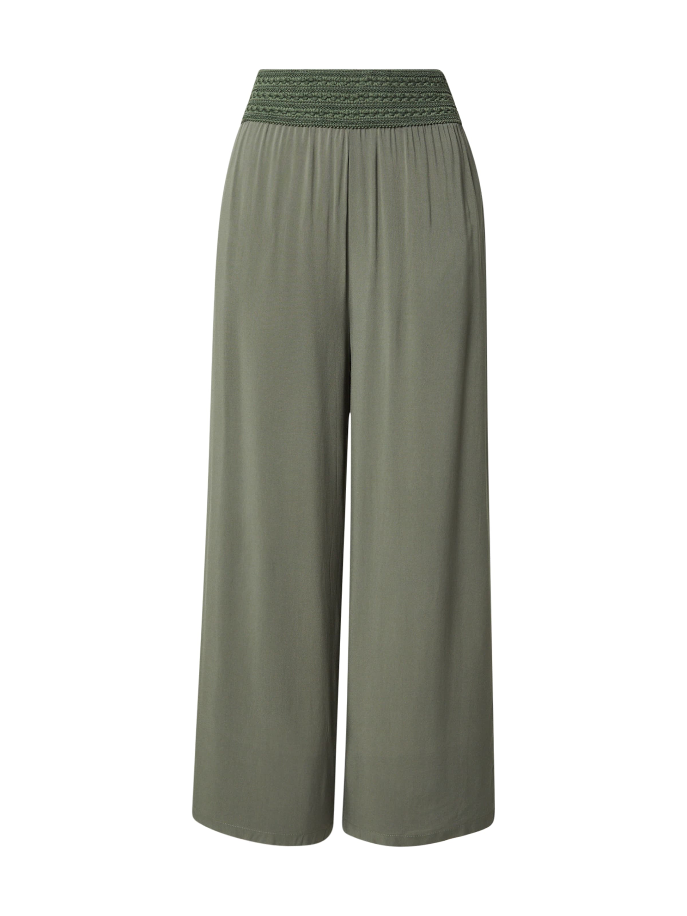 Hailys Wide leg Trousers 'Ge44orgy' in Green: front