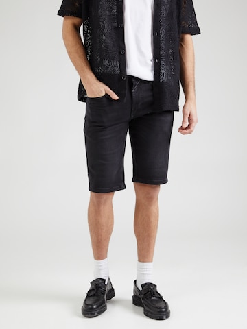 INDICODE JEANS Regular Shorts 'Commercial' in Schwarz: predná strana