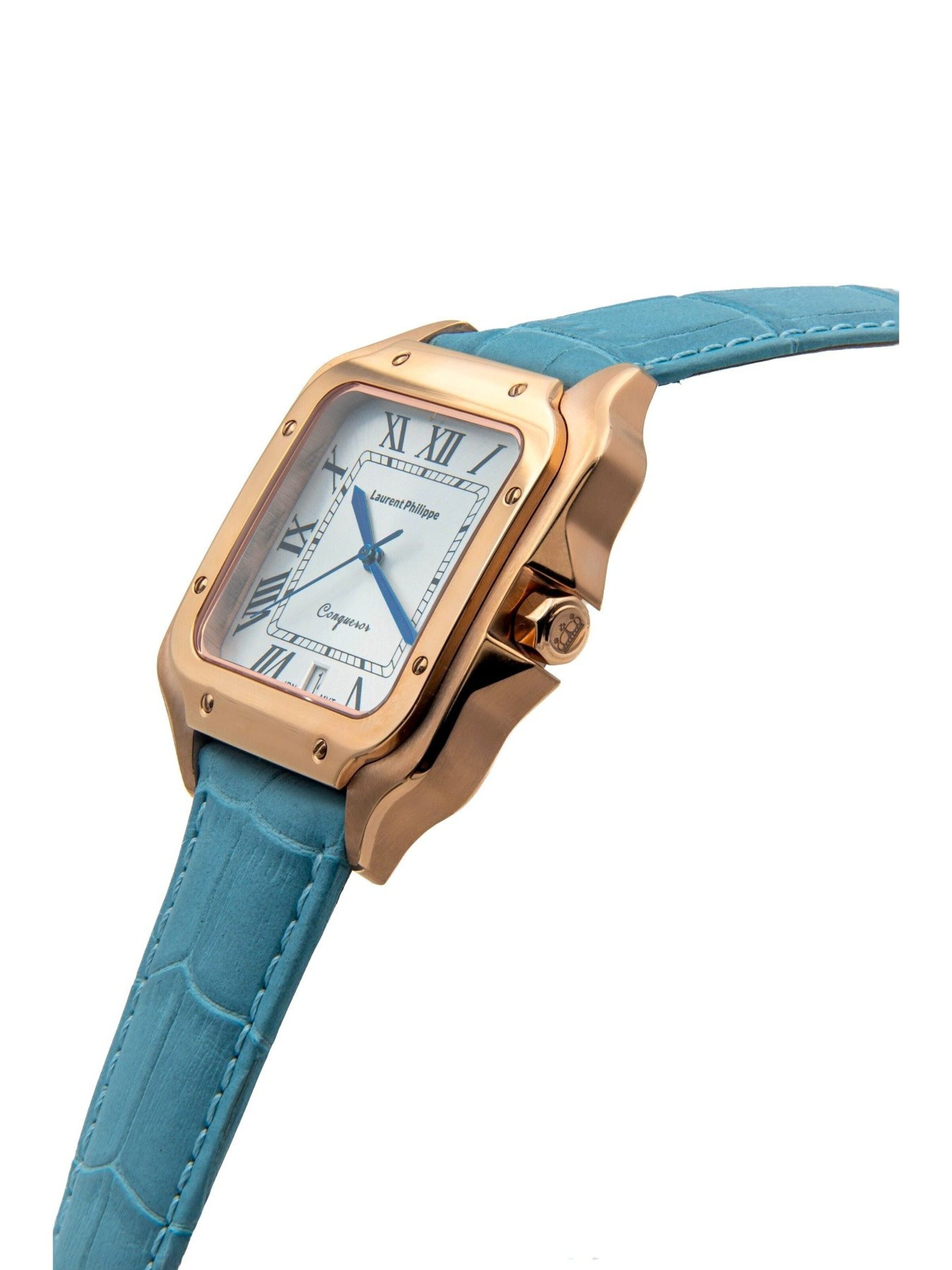 Laurent Philippe - Reloj analógico 'Conqueror Spirit of the Rose – Icy Petal' en oro