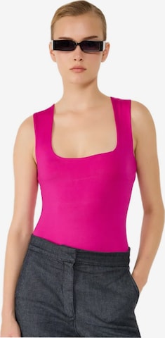 No Matter What Shirt bodysuit in Pink: front
