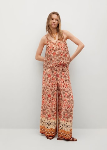 MANGO Wide Leg Bukse 'Saffron' i oransje