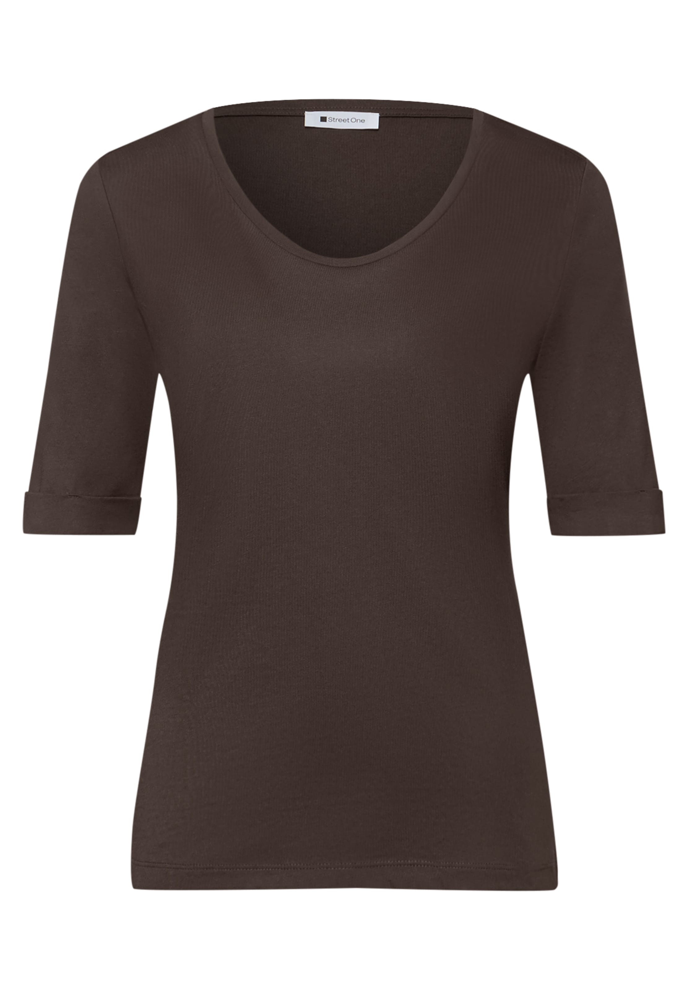 STREET ONE Shirt in Brown: front