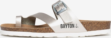 Bayton T-bar sandals 'Biscaye' in Silver: front