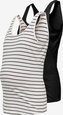 Only Maternity Top 'OLMBloom' in Schwarz: Vorderseite
