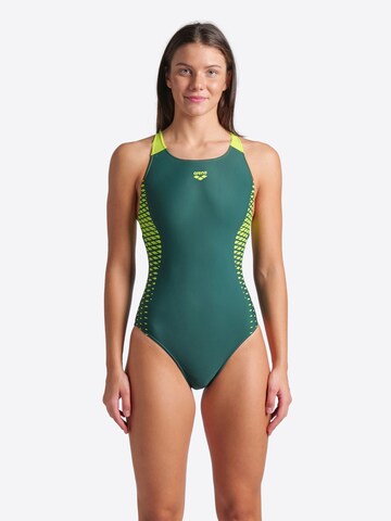 ARENA - Bustier Traje de baño 'OPENINGS' en verde: frente