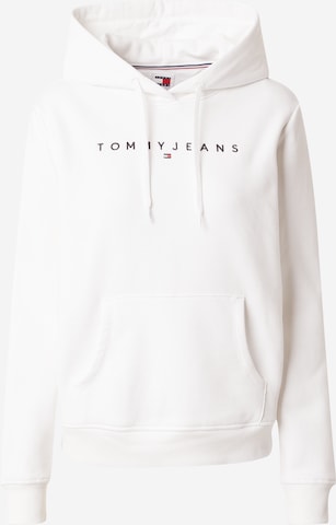 Tommy Jeans Sweatshirt in Wit: voorkant