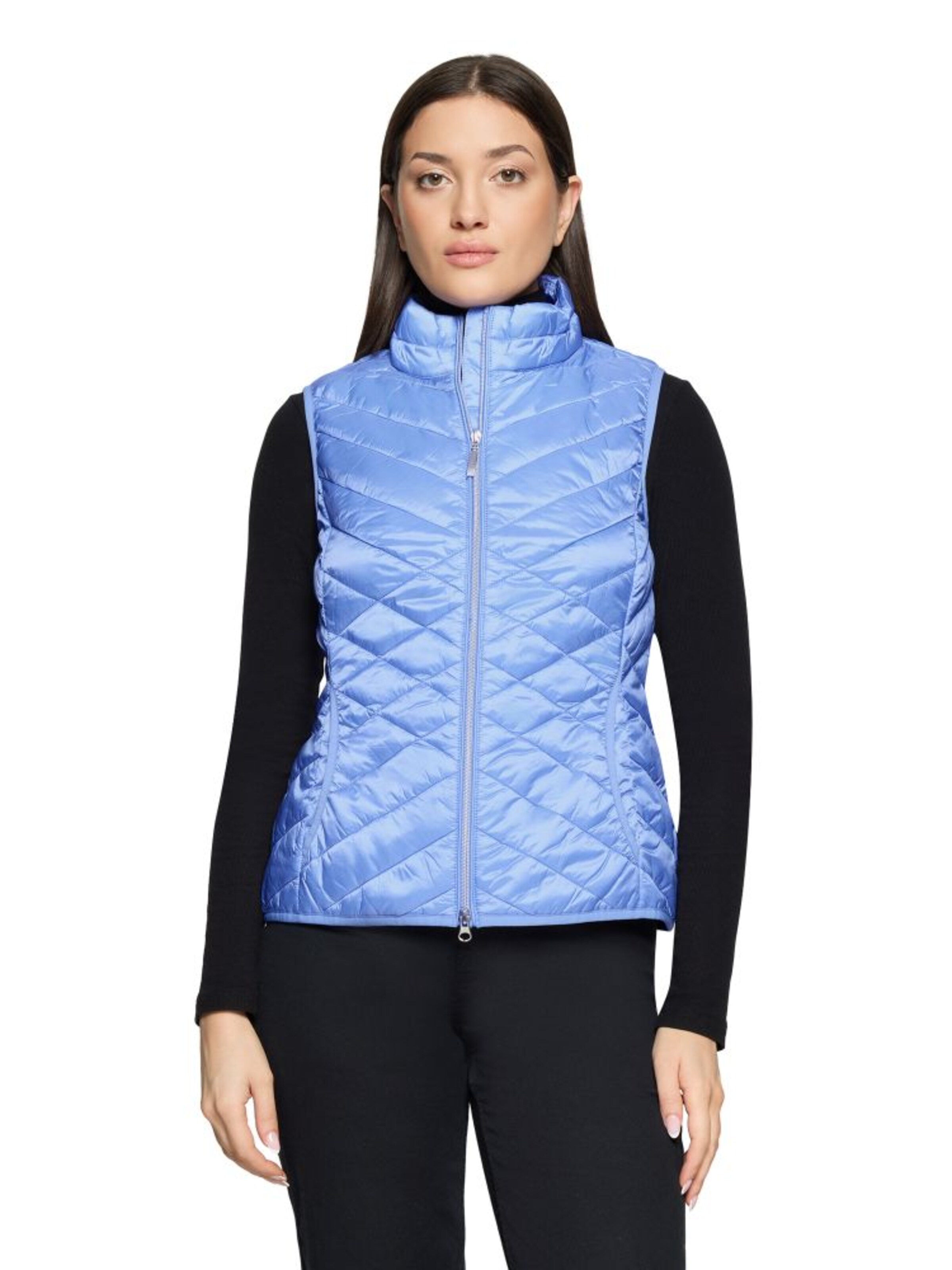 Betty Barclay Steppweste mit Reißverschluss in Blau: Vorderseite