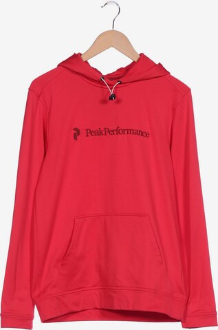 PEAK PERFORMANCE Sweatshirt & Zip-Up Hoodie in S in Red: front