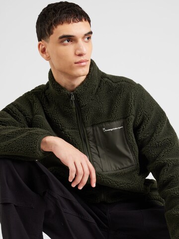 KnowledgeCotton Apparel Fleece jas in Groen