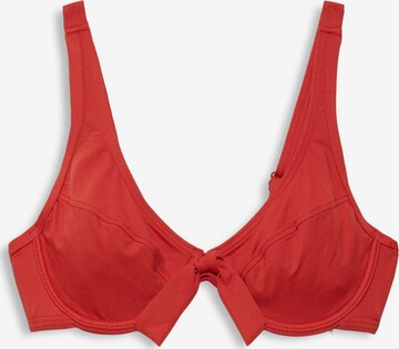 ESPRIT T-shirt Bikinitop in Rood: voorkant