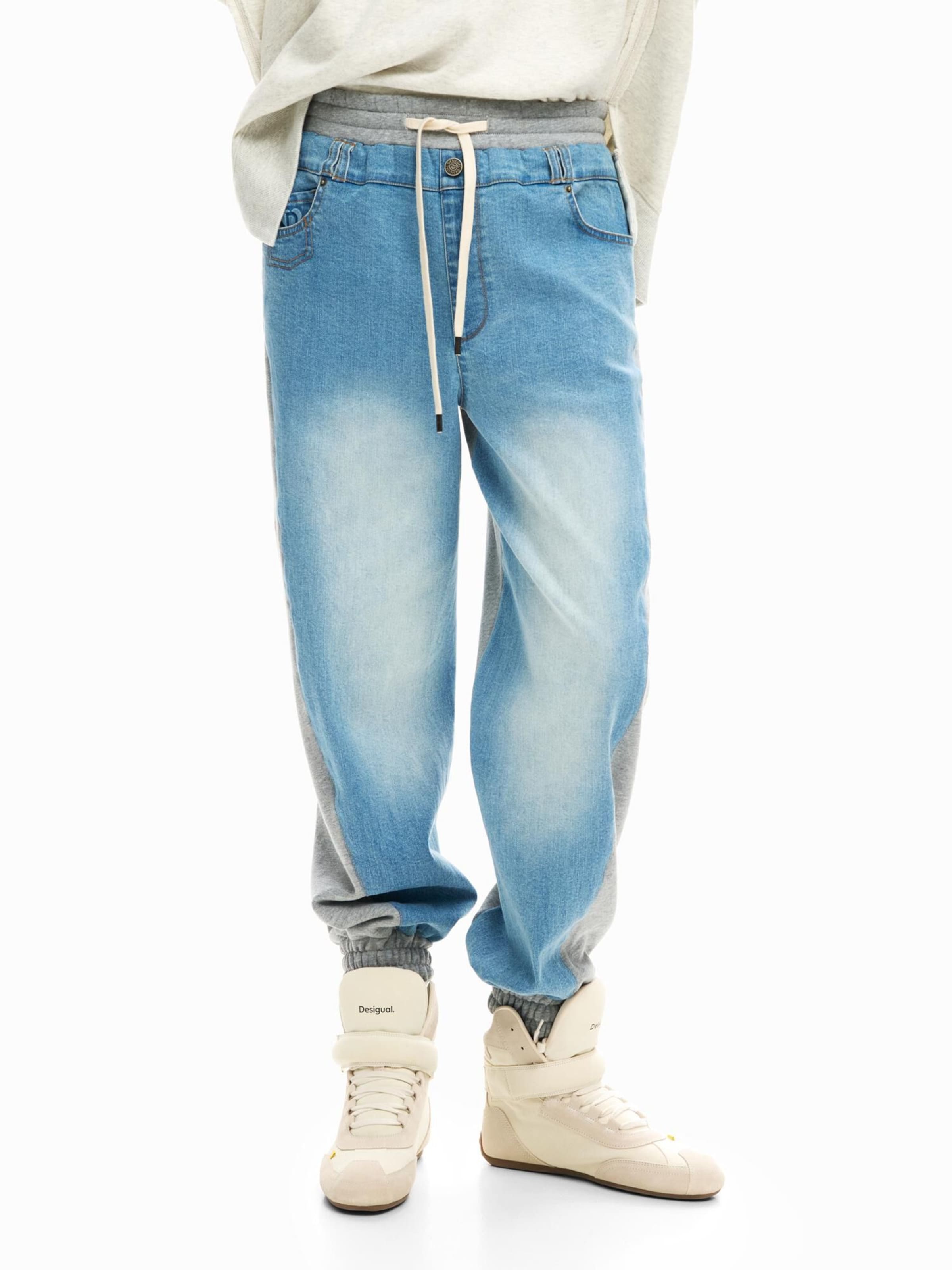 mėlyna Desigual Siaurėjantis Kelnės: priekis